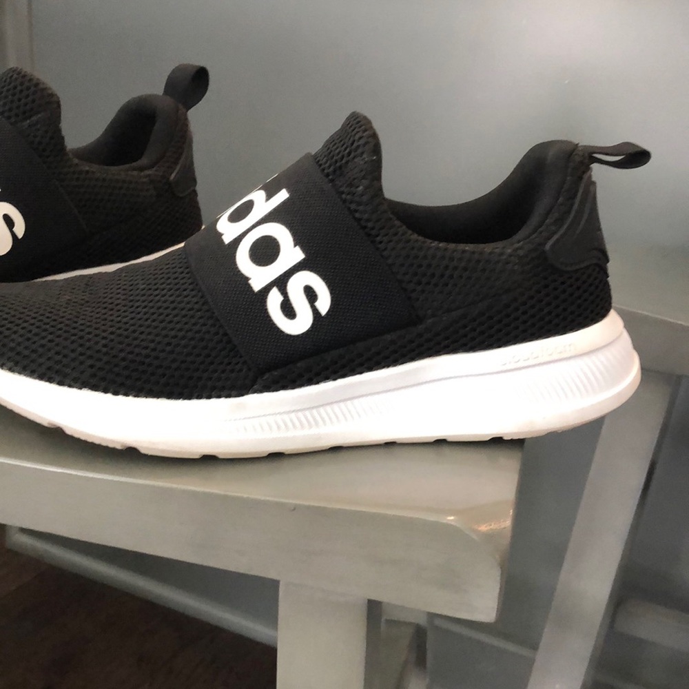 Size 9 men, slip on Adidas, worn,smoke free home